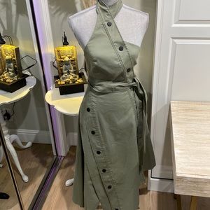 C/MEO collective army green dress with black button